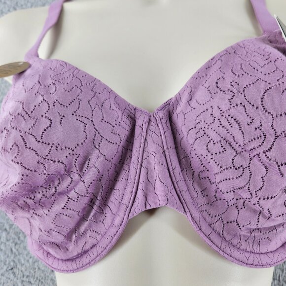 Wacoal Bra Womens 36D Purple Lace Underwire Padded 855345 Full Coverage‎ Support - Picture 4 of 14